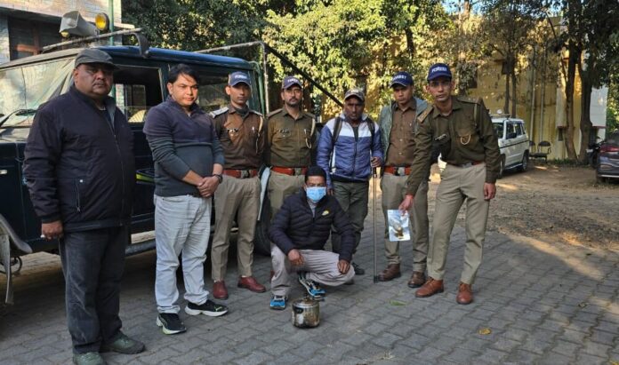 हिमालयन घुरल का अवैध शिकार करने वाले को पकड़ा हिमालयन घुरल का अवैध शिकार करने वाले को पकड़ा