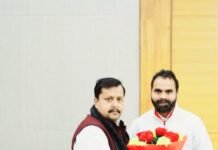 बीजेपी नेता दीपक बिजल्वाण ने राष्ट्रीय अध्यक्ष नितिन नवीन से की शिष्टाचार भेंट