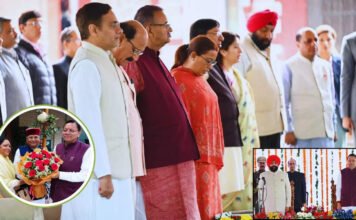 धामी सरकार में 5 नए चेहरे शामिल, विधायकों ने ली मंत्री पद की शपथ