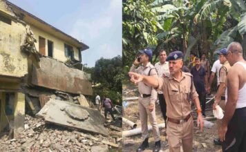 हरिद्वार के धनौरी में बड़ा हादसा: लॉ कॉलेज का हिस्सा गिरा, मलबे में दबा PAC जवान
